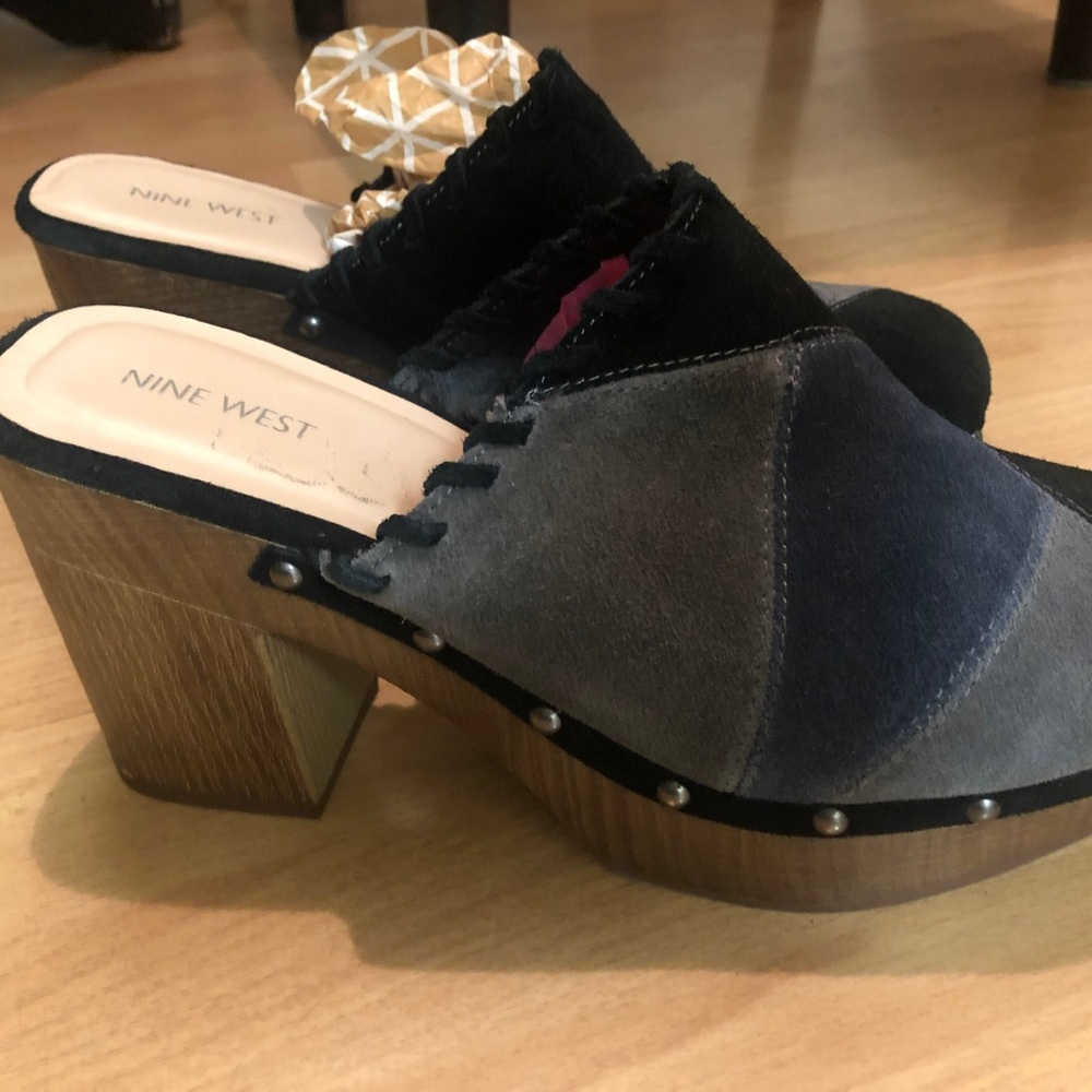 Nine West Patchwork Clogs
